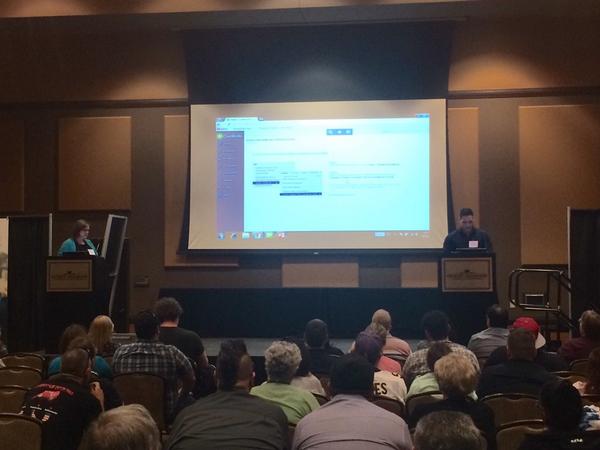 LairdJeffrey's tweet image. Nina and Chad showing @QuickBooks in #QBone and having some fun with the audience.