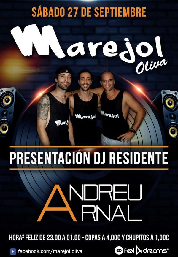 Feel4dreams's tweet photo. Este sábado 27 septiembre presentación de nuestro compañero Andreu Arnal como residente en @marejololiva #feel4dreams http://t.co/Yr4CxKsmd3