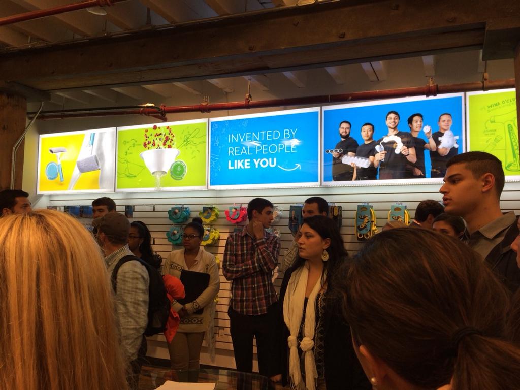 Students on the Retail Roadtrip at Quirky headquarters.
