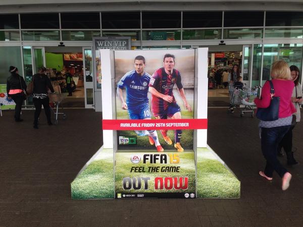 NenePackaging's tweet photo. Asda Milton Keynes ready to go!! #FIFA15Friday http://t.co/2NKSrgscwr