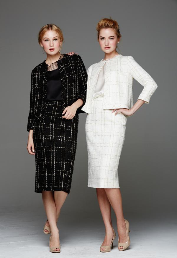 _5ON7's tweet photo. Adding a geometric twist on skirt suits. #5ON7 #SS15 #fashion #NYC http://t.co/xUcH7xxFh0