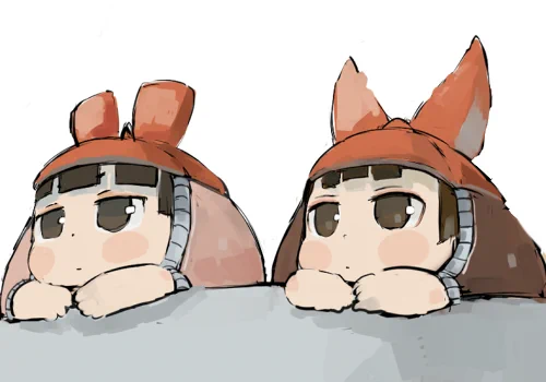 途中絵の中からトリミングしたエビモモさんとカニクリさん(*'∀`*)ムフ 