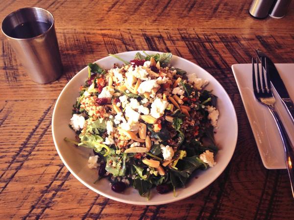 TutuCaChoo's tweet photo. Perfect preshow meal @OliveAndFinch I need protein to show y'all @sarah_tallman 's new piece for #EnduringGrace :) http://t.co/y0ei8X15Av