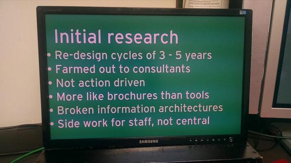 timoreilly's tweet image. .@phae lays it on the line, explaining how badly broken the process of designing city websites usually is #cfasummit