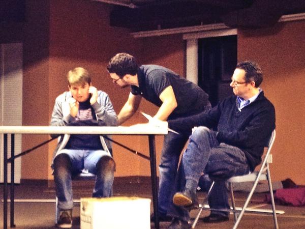 FudgeTheatre's tweet photo. Last few Pillowman rehearsals before tech begins next week! #katuriankaturiankaturian #ArtsMatterDay http://t.co/JOy06Ri5Lw