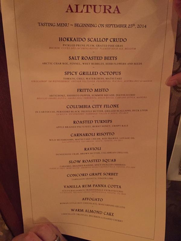 Dinner today. 13 courses.