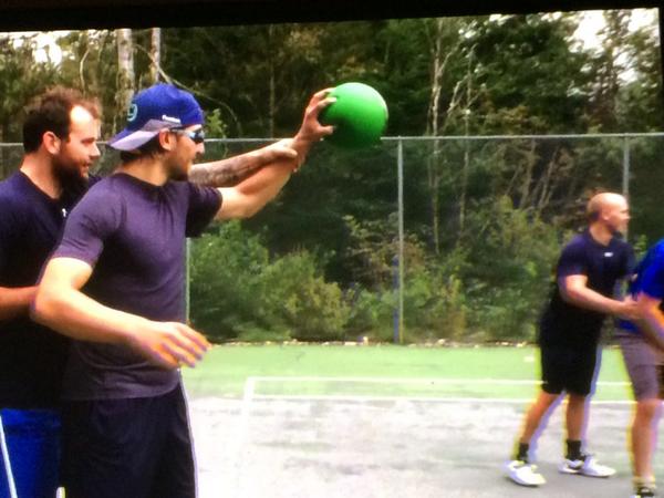 1DarrenBrown's tweet image. Dodge ball day at #Canucks training camp. Should be another very successful year. #Funis#1