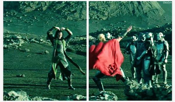stevenrogersbot's tweet image. บอกผมที เทพ 2พี่น้องนี้เขาเล่นอะไรกัน...(?) #Thor #Loki #ThorTheDarkWorld (source: dex5m)