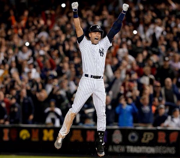 BallPlayerPlus's tweet photo. Storybook ending to Derek Jeter's legendary career. No better way to end his home career. http://t.co/ZJdl0DiQUr