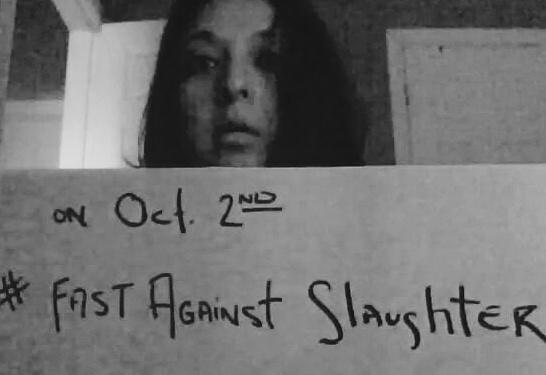 On Oct. 2nd#fastagainstslaughter@SAVegans @SAvegansociety@vegan@SAVEinSA @FARMUSA @AnimalConnTX@peta@Canine_Rights