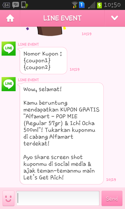 MarthaKencana's tweet image. Katanya dapet kupon dari #lineevent #gameletsgetrich nih :-D