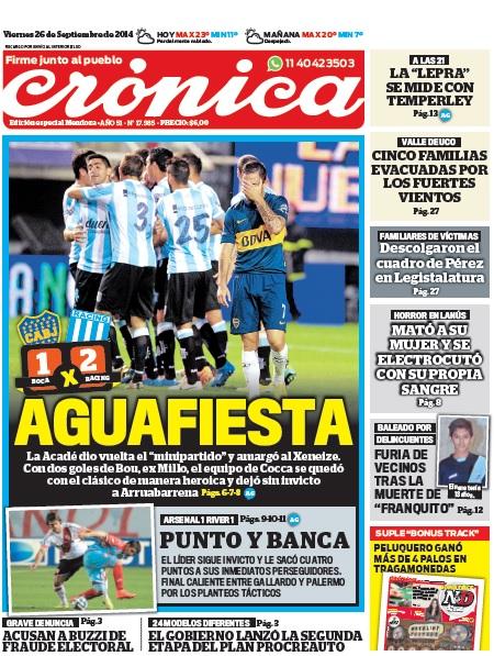 cronicamendoza's tweet photo. ¡Tapa de la edición impresa! #LaMejorInfo #NoTeLaPierdas http://t.co/sP7gSrVhXl