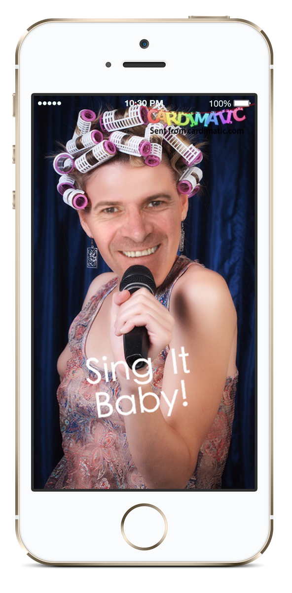 cardimatic's tweet photo. Our long suffering Project Manager letting his hair down...  Or up with #cardimatic! http://t.co/BBrK60BuN8