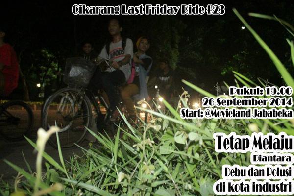 SCILOWcikarang's tweet photo. Hei ho!, Cek sepeda yuk buat gowes nanti malam. Sampai bertemu di @clf_ride #23 yak gaesss :)) http://t.co/YcUYxpwvIV