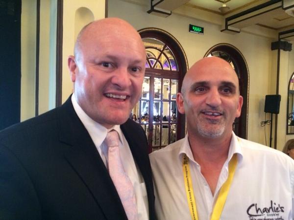 DavidHodgettMP's tweet photo. Always good to have familiar faces while promoting Vic companies on the China Trade Mission @charliescookies #VicWeek http://t.co/PP6uCmsOFd