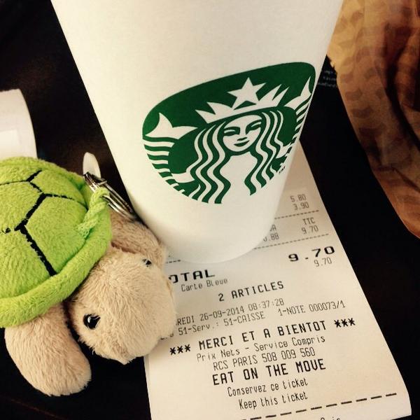 CleverTortue_'s tweet photo. Ce qui est cool avec Starbucks c'est qu'on a jamais de mauvaise surprise, c'est cher PARTOUT. #LaCrise #MT2k14 http://t.co/Hxusdl60lS