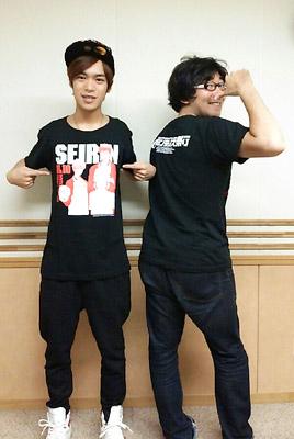 kurobasanime's tweet image. 【黒ラジ】「黒子のバスケ 放送委員会」は文化放送 超！A&amp;amp;G＋にて、本日25：30より配信！お２人揃って黒バスTシャツです☆ (黄) #kurobas