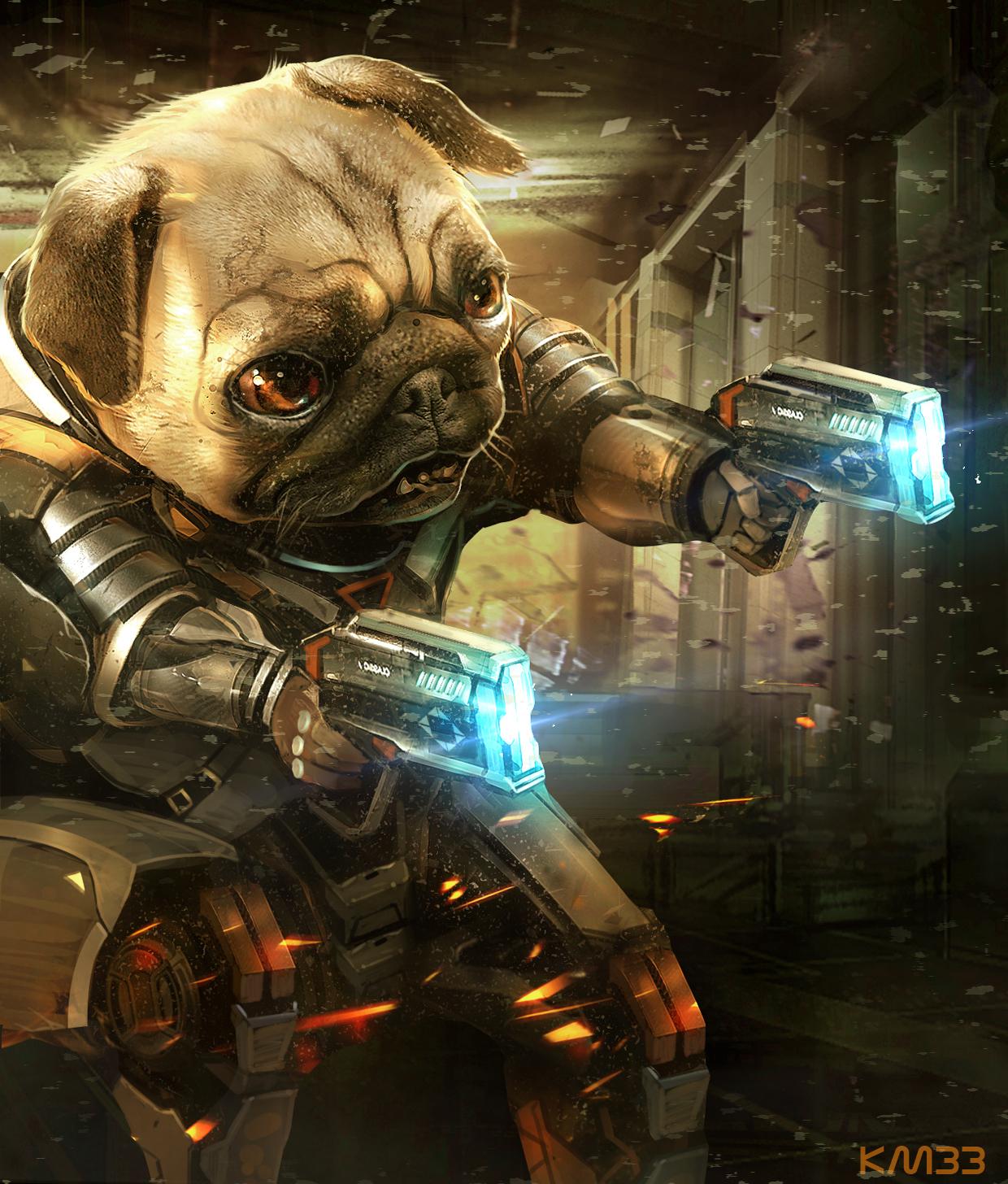 Мопс Cyberpunk