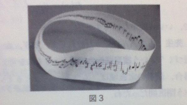 mathgorst's tweet photo. 「メビウスの帯の表裏をなぞるこの演奏は永遠に続く」だそうです￣ェ￣？
現代数学10月号(現代数学社) http://t.co/7Sb13z3kVT