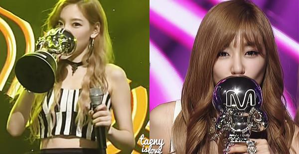 Kissing the trophy  #태티서 ~ Holler !!!