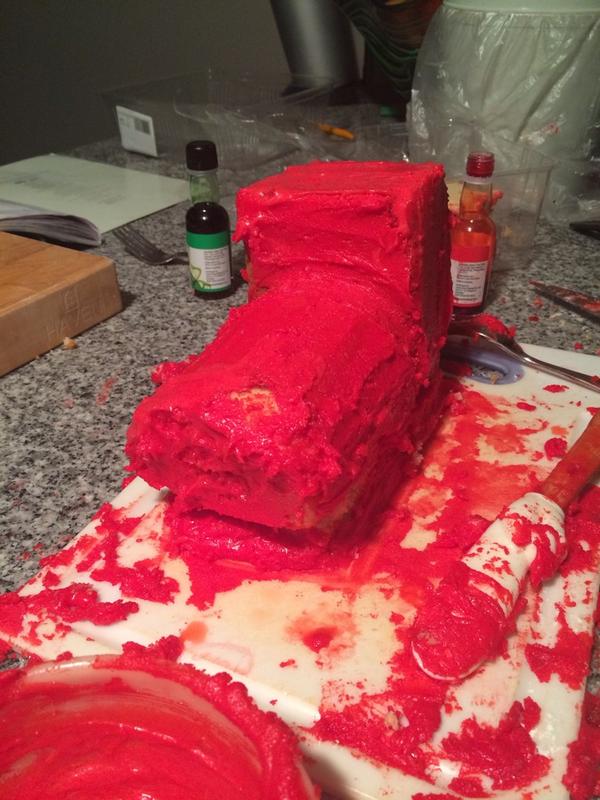 nadineworley's tweet photo. My attempt at the legendary women's weekly train #cakedisasters http://t.co/TowDqMX91f