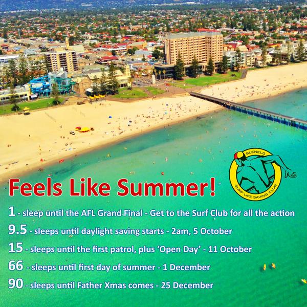 The number of sleeps until #AFLGrandFinal #DaylightSaving #Patrols #OpenDay #Summer #Xmas