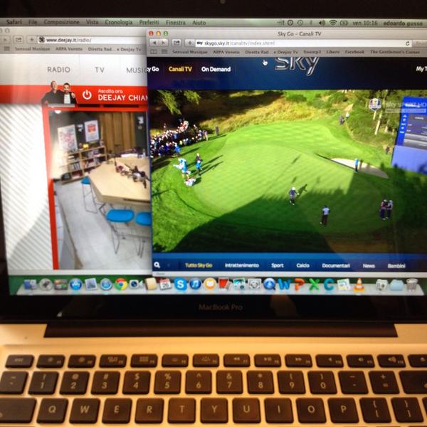 Giornata lavorativa molto impegnativa!
Sottofondo con <a href="/DjChiamaItalia/">Deejay chiama Italia</a> <a href="/radiodeejay/">Radio Deejay</a> e #RyderCup su #SkyGo <a href="/SkySport/">skysport</a>