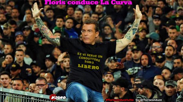 Florisconduce's tweet photo. Floris conduce La Curva. Alè! 
#florisconducetutto @La7tv @MaialiNelCielo http://t.co/ONVF4Zmd9Y