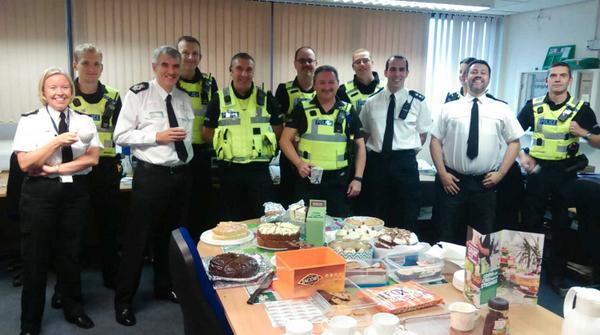 It's our Macmillan Coffee morning here at Boston this morning and the cakes are amazing #RefsOnTheRun