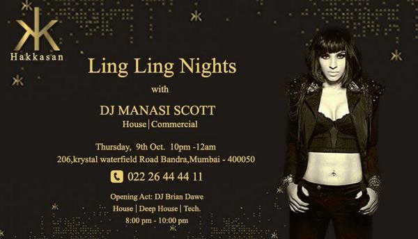 manasiscott's tweet photo. I'm DJing at my #favourite @hakkasanindia on #October 9th! #yallavote it to be #awesomenauts so #bethere #forme18 http://t.co/YHaUbIZI08