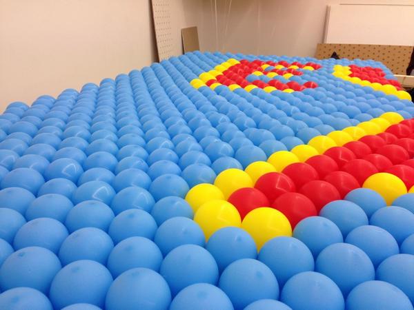 HOAVStudio's tweet image. Installation is coming along well for @protein block party tomorrow!