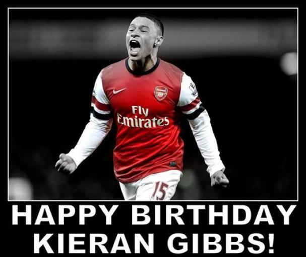 Happy 25th Birthday to Arsenal Left Back Kieran Gibbs!   