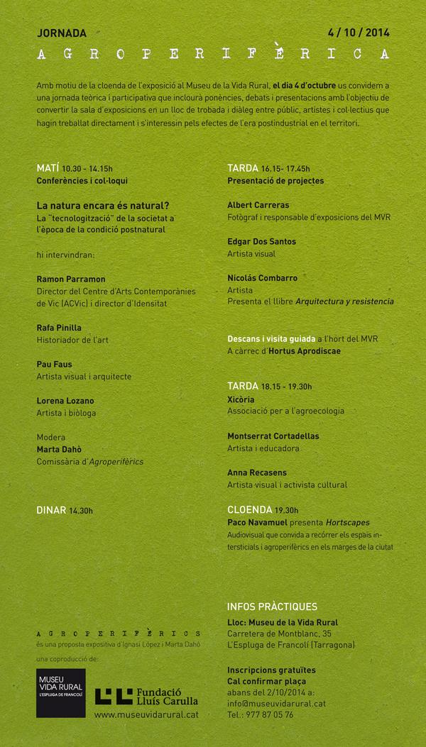 agroperiferics's tweet photo. 4 OCT // Jornada Agroperifèrica al  @MuseuVidaRural  Debats, ponències, presentacions i més! http://t.co/H2y3K5fWan http://t.co/nycxjZm4PB
