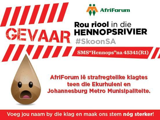 JuliusKleynhans's tweet photo. @afriforum skop more af met #GevaarHennops veldtog met die oog om die #Hennopsrivier skoon te kry #skoonSA http://t.co/VkF0ZvZv6R
