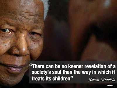 pointofhopedw's tweet photo. There can be no keener revelation of a society's soul than the way in which it treats its children-Nelson Mandela http://t.co/MunzSq8Ft9