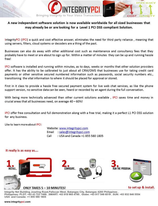 A cost effective Level 1 PCI DSS software solution, now available worldwide for all sized businesses