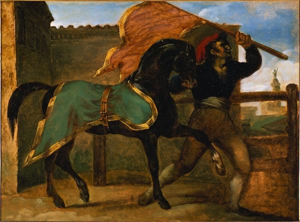 institutoiart's tweet photo. "Carrera libre de caballos" (h 1817), la otra #obra de Théodore Géricault que puede verse en el @museothyssen http://t.co/g9Nmfrtauz