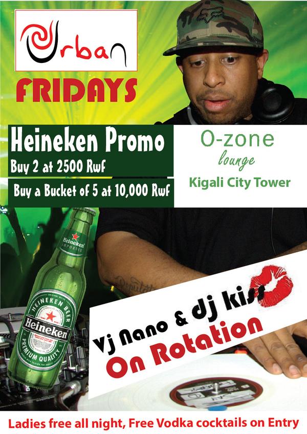 tonight we launch the facebook.com/UrbanFridays250 with Heineken holding it down is <a href="/DjNanoKigali/">VjNanoKigali</a> alongside @djkiss256