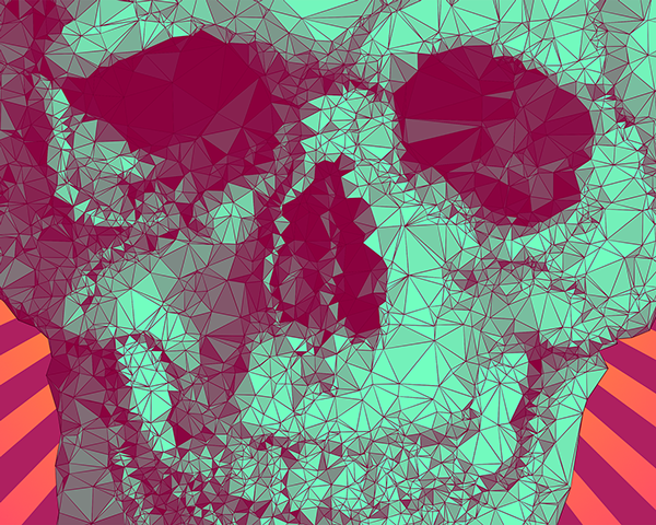 NeilLadkin's tweet photo. Twisting #Dmesh with #AffinityDesigner to create 'Skull' #vector #GraphicDesign #illustration https://t.co/ONIllCcKYG http://t.co/HBcRKowlyp