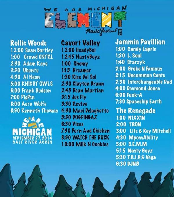 RollicGroup's tweet photo. Check out Set times for #ElementFest! This is amazing!!! http://t.co/UkyZ76CYB6