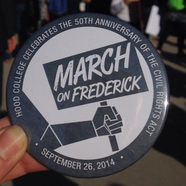 Happening now: March On Frederick celebrating the 50th Anniversary of the Civil Rights Act #realizingthedream