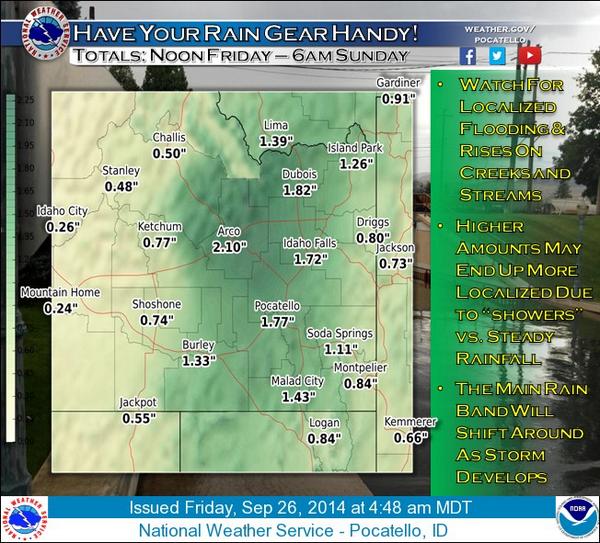 Time to trade in the sunshine for heavy rains this weekend! #flashflooding #idahowx #snowinmountains