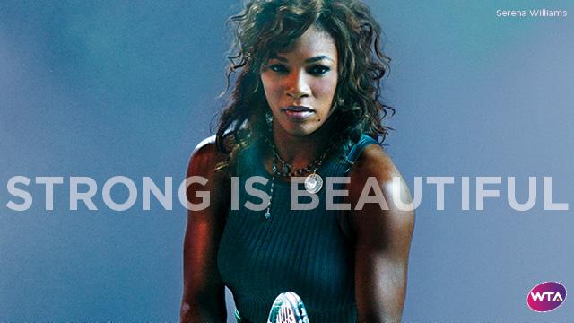 Happy birthday to Serena Williams, 33 today. Picture from the WTA Strong is Beautiful campaign. 