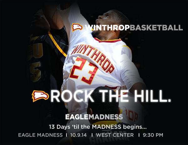 patkelsey's tweet photo. Happy Friday. 13 days and counting. #rockthehill #winthrop #eaglemadness http://t.co/ZXYHIAf30y