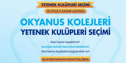 Okyanus Kolejleri Yetenek Kulüpleri Seçiminde Son Gün 30 Eylül! 
goo.gl/DvFGtt