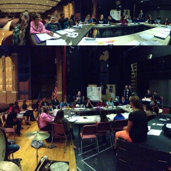 PHSAlice's tweet photo. Today's read through. http://t.co/3cxB3sXaLj