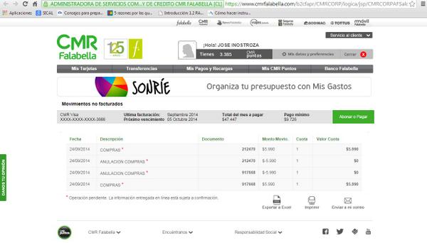 josechimby's tweet photo. @EstaFalabella por qué me hicieron el cargo si según ellos la compra no se realizó? http://t.co/yqiWoK1tMH