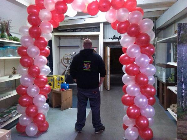 weer een ballonnenboog af vanavond afleveren in beilen