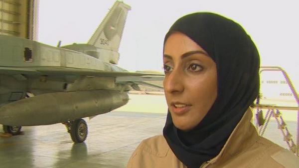 cnni's tweet photo. Is ISIS’ worst nightmare a female fighter pilot in a headscarf?http://t.co/DKQ7PZVJl1 http://t.co/REWIsYFarq