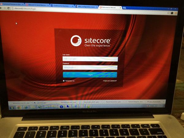 dancruickshank's tweet image. Up and running. *finger guns* #SitecoreMVP #Sitecore8